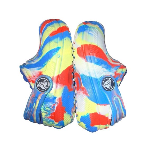 Crocs Unisex-Child Kids' Toddlers Classic Marbled Tie Dye Lined Clogs Size 5 - Picture 8 of 9